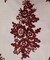 Burgundy Sequin Embroidered Lace Fabric by the Yard, 54" Wide Floral Mesh Lace with Double Scalloped Edges